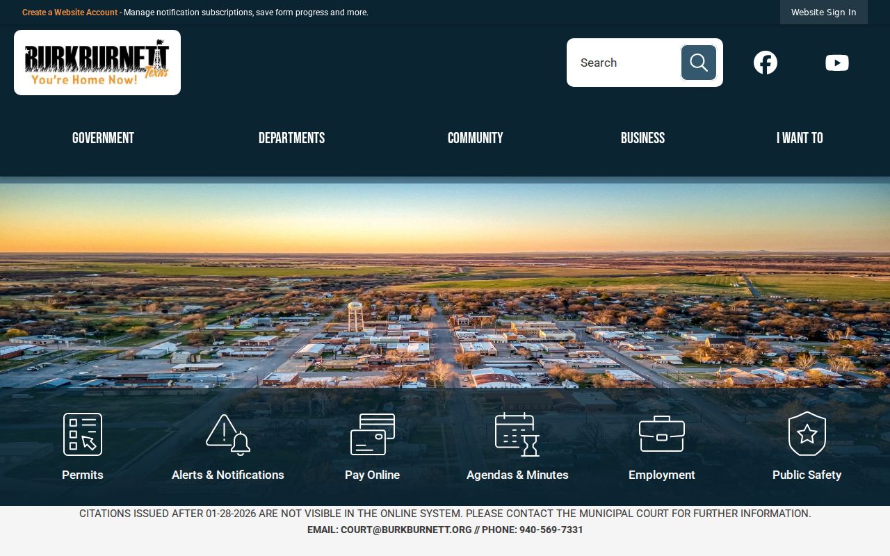 Burkburnett criminal records notice for citations missing online